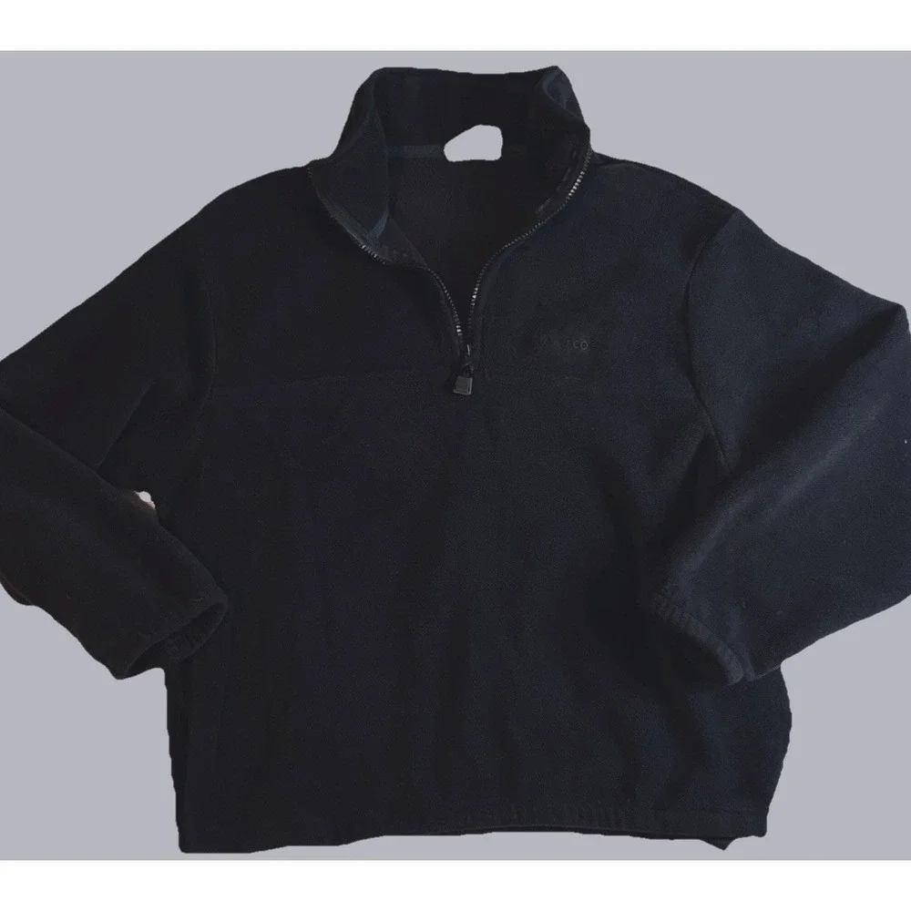 Colorado Timberline Men's Medium Black Pullover 1/4 Zip Sweater Warm Fleece SOFT